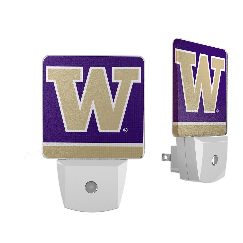 Washington Huskies Stripe Design Nightlight 2-Pack