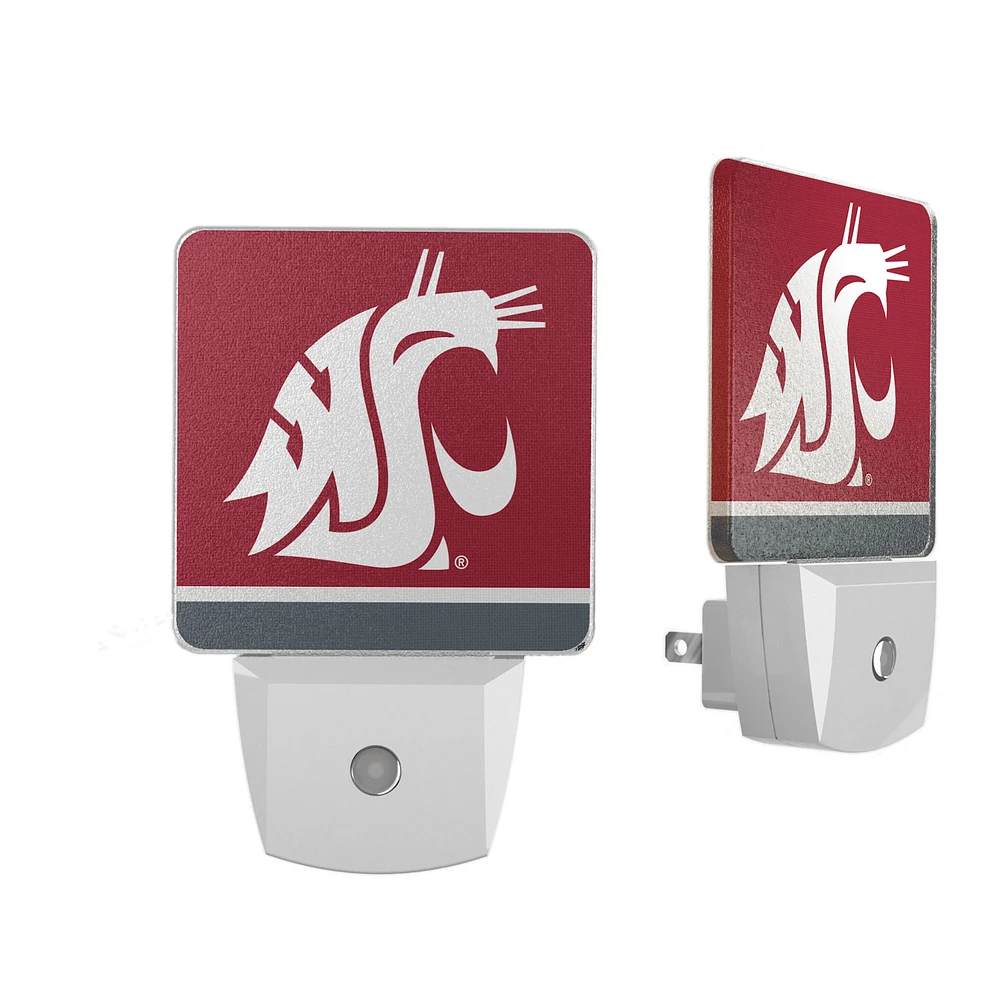 Washington State Cougars Stripe Design Nightlight 2-Pack