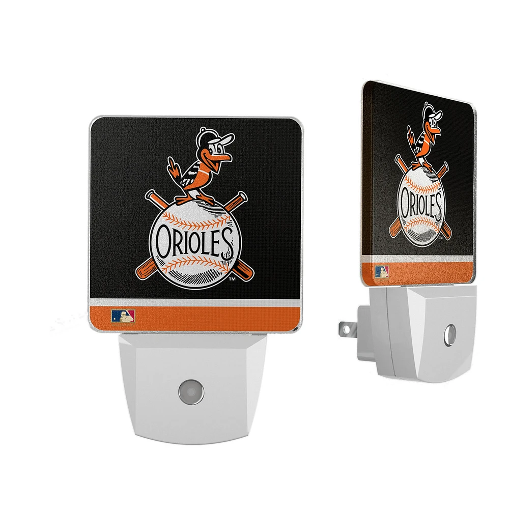 Baltimore Orioles Stripe Design Nightlight 2-Pack