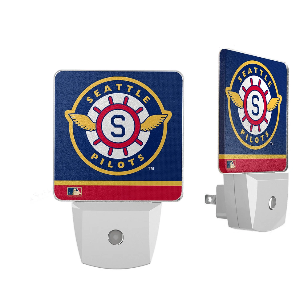 Seattle Pilots Stripe Design Nightlight 2-Pack