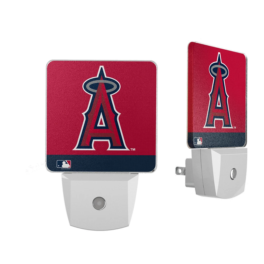 Los Angeles Angels Primary Logo Stripe Design Nightlight 2-Pack