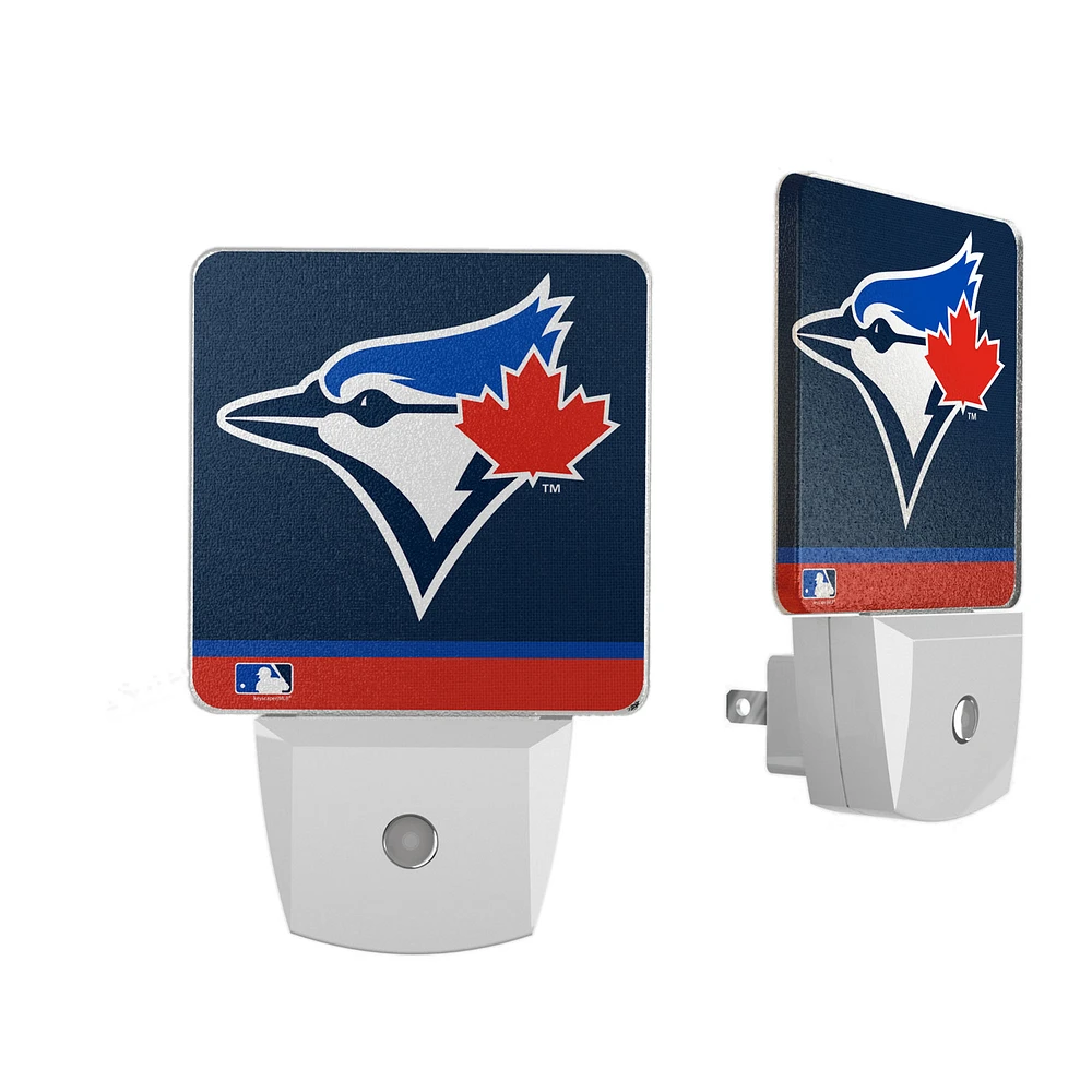Toronto Blue Jays Primary Logo Stripe Design Nightlight 2-Pack