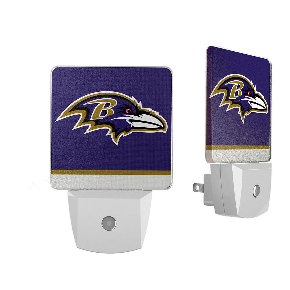 Baltimore Ravens Stripe Design Nightlight 2-Pack