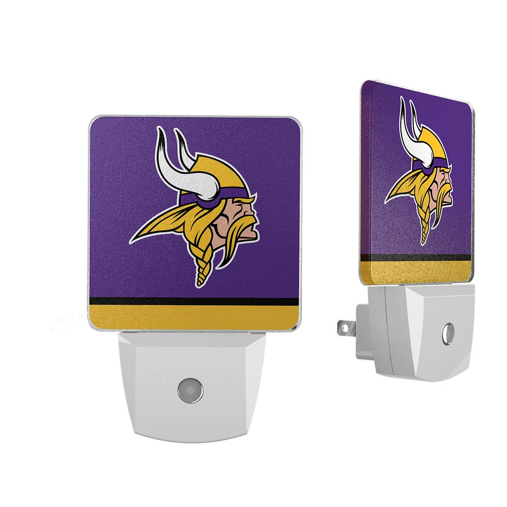 Minnesota Vikings Stripe Design Nightlight 2-Pack