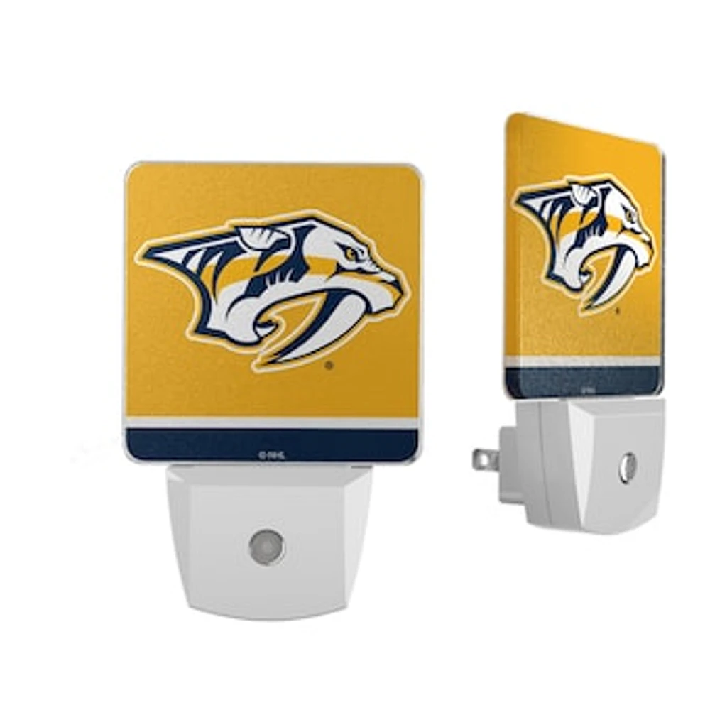 Nashville Predators Stripe Design Nightlight 2-Pack