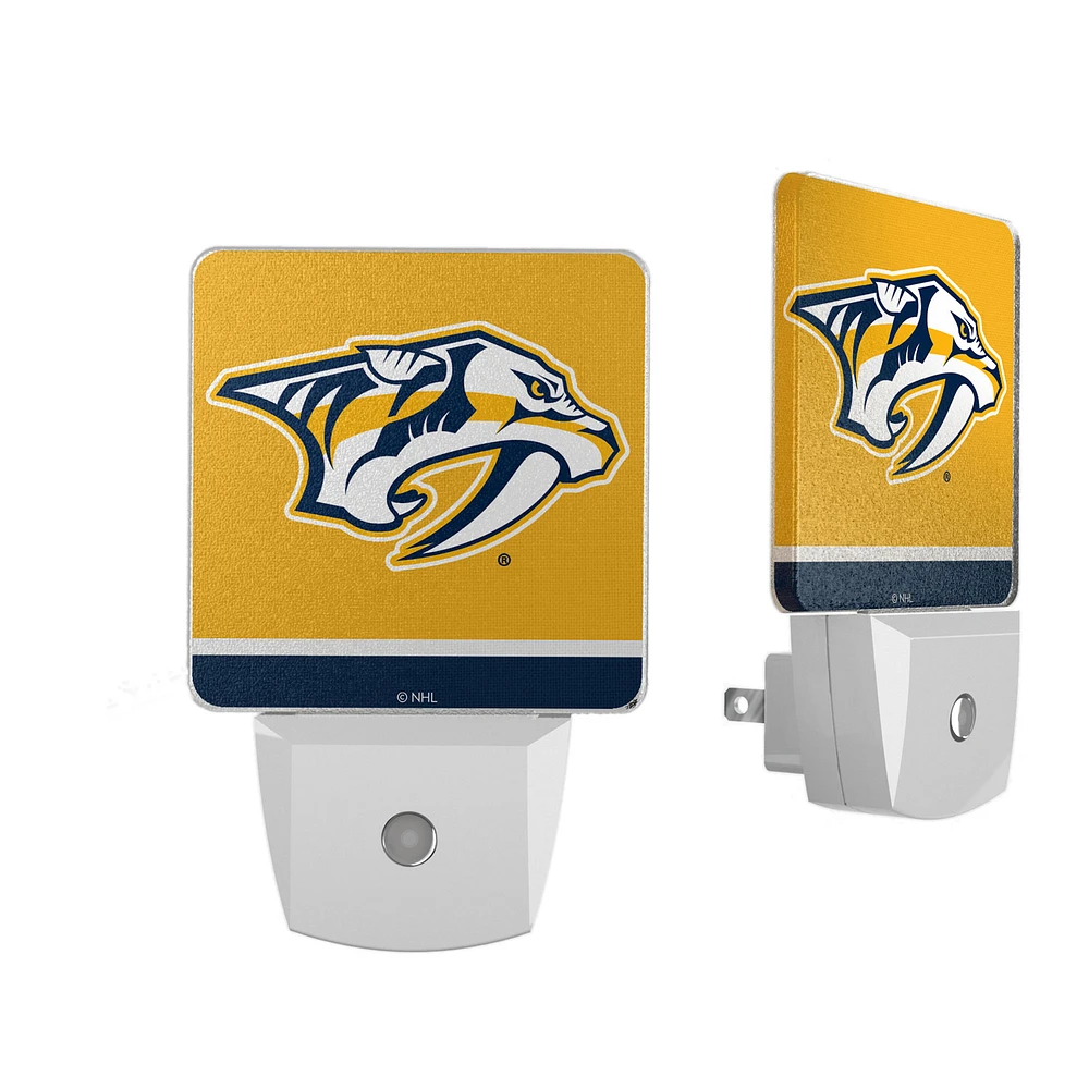 Nashville Predators Stripe Design Nightlight 2-Pack