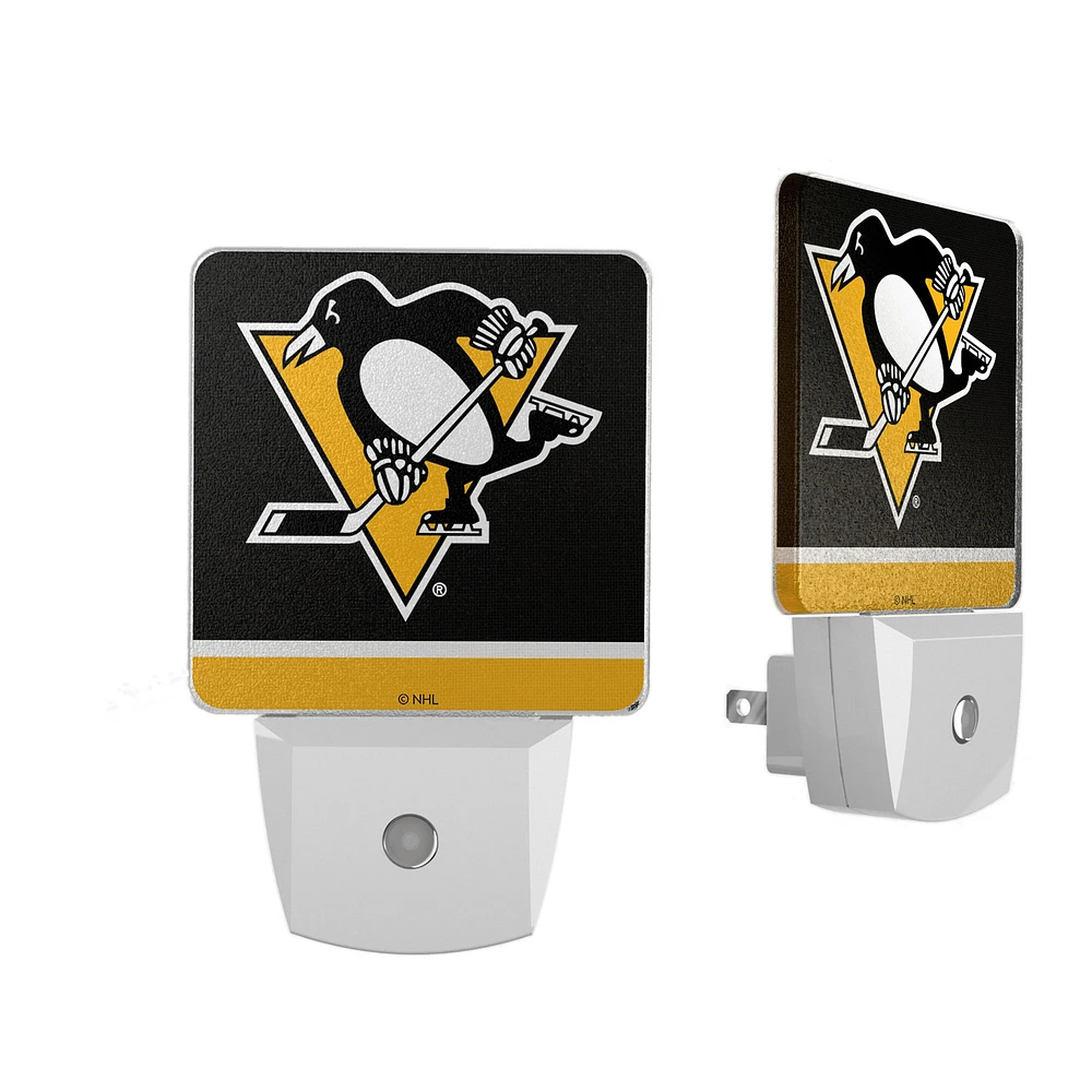 Pittsburgh Penguins Stripe Design Nightlight 2-Pack