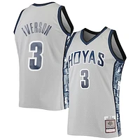 Men's Mitchell & Ness Allen Iverson Gray Georgetown Hoyas 1995/96 Swingman Replica Jersey