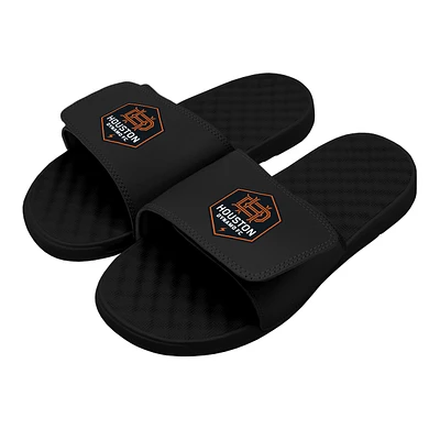 Men's ISlide Black Houston Dynamo FC Primary Logo Slide Sandals