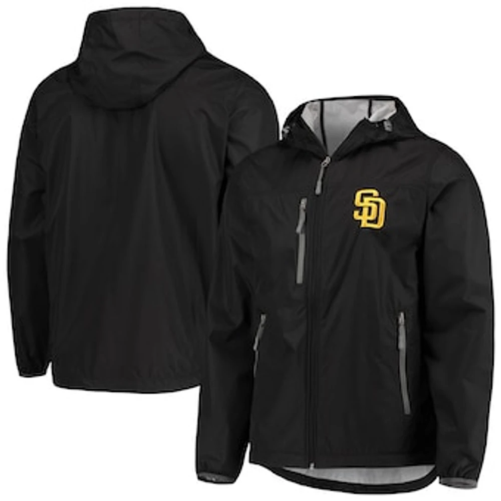 Men's G-III Sports by Carl Banks Black San Diego Padres Double Play Hoodie Full-Zip Jacket