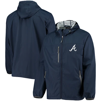 Men's G-III Sports by Carl Banks Navy Atlanta Braves Double Play Hoodie Full-Zip Jacket