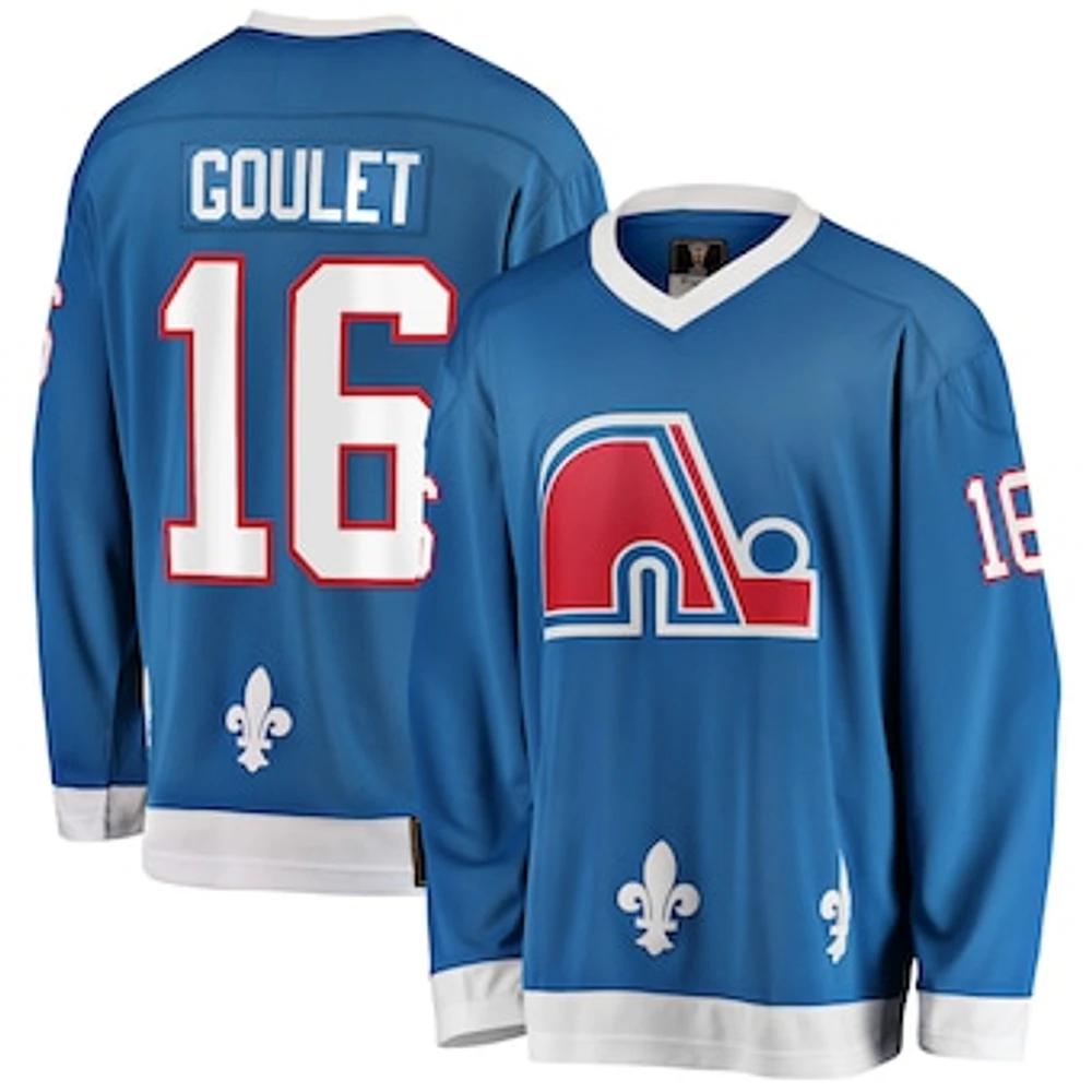 Men's Fanatics Michel Goulet Blue Quebec Nordiques Premier Breakaway Retired Player - Jersey