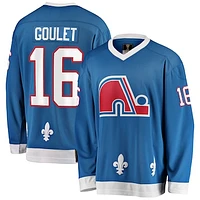 Men's Fanatics Michel Goulet Blue Quebec Nordiques Premier Breakaway Retired Player - Jersey