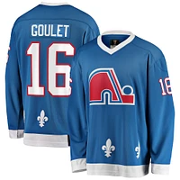 Men's Fanatics Michel Goulet Blue Quebec Nordiques Premier Breakaway Retired Player - Jersey