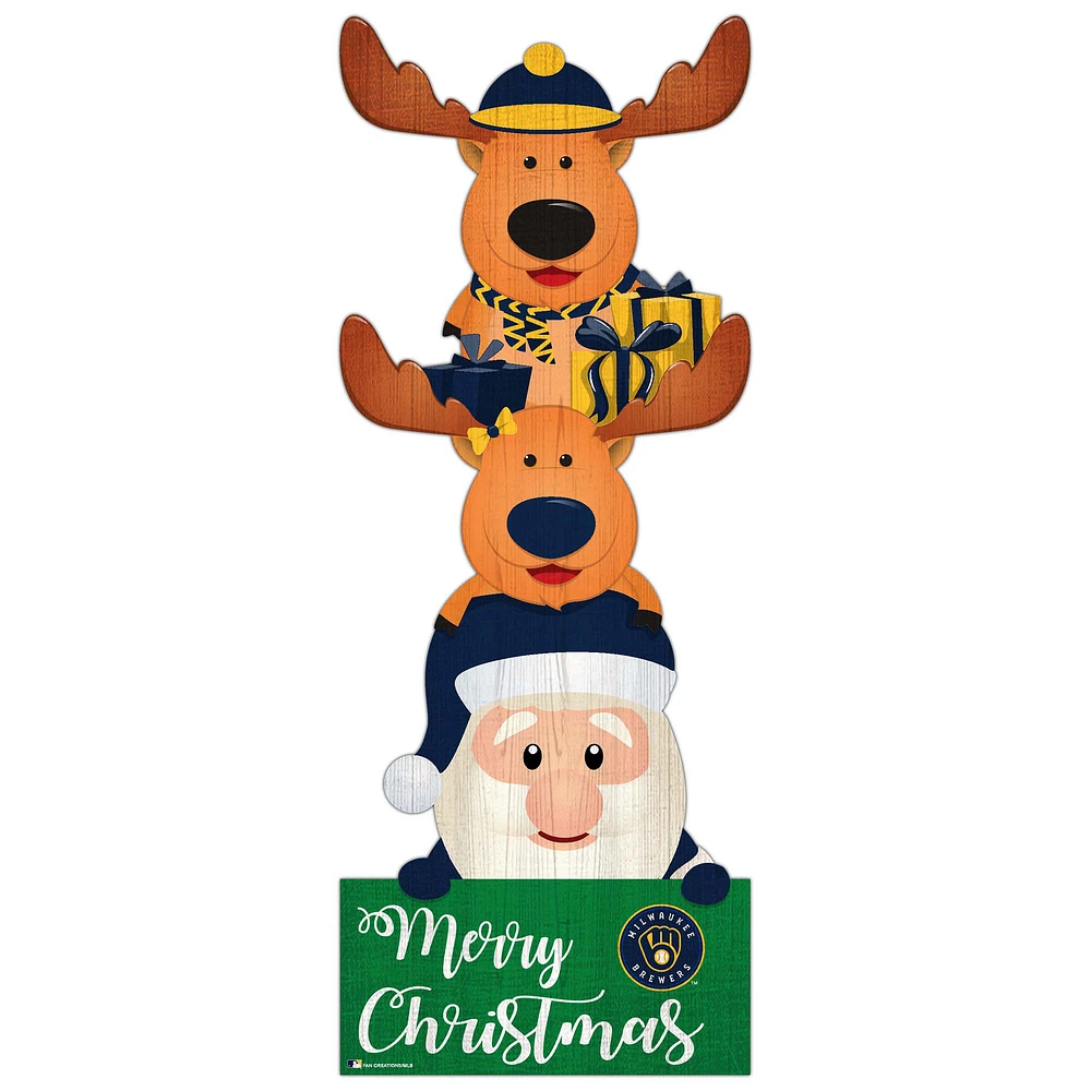 Milwaukee Brewers 31'' Santa Stack Leaner