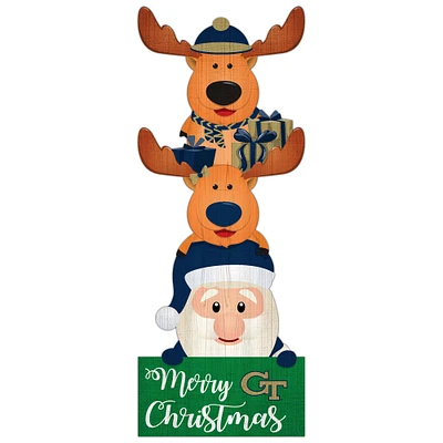 Georgia Tech Yellow Jackets 31'' Santa Stack Leaner