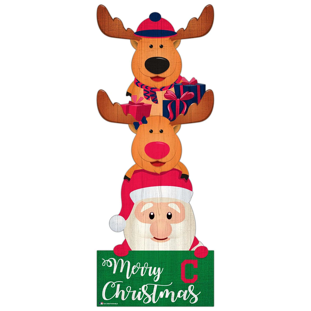 Cleveland Indians 31'' Santa Stack Leaner