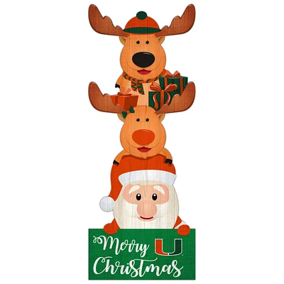 Miami Hurricanes 31'' Santa Stack Leaner