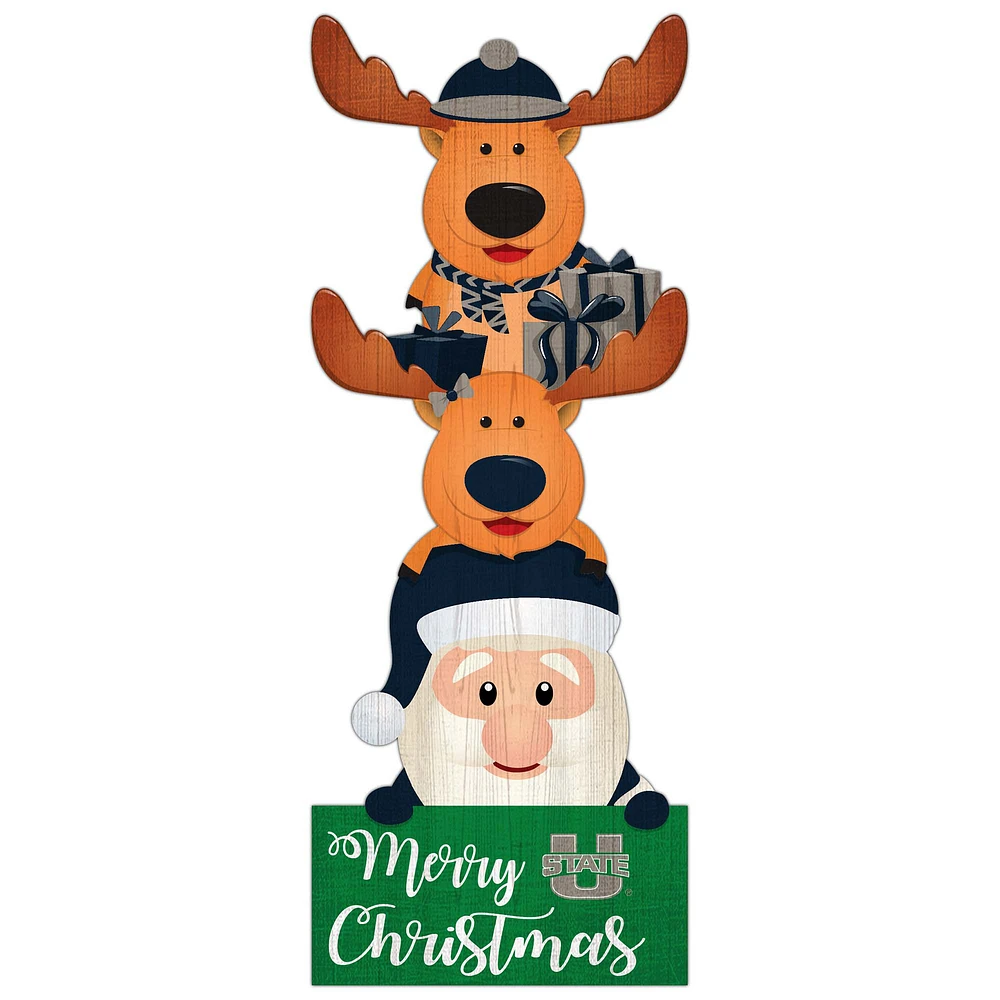 Utah State Aggies 31'' Santa Stack Leaner