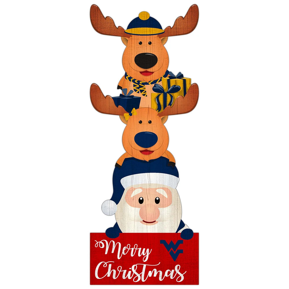 West Virginia Mountaineers 31'' Santa Stack Leaner