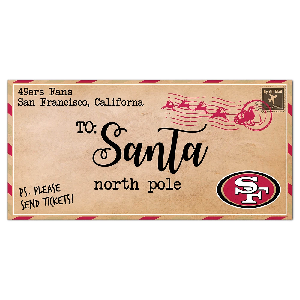 San Francisco 49ers 6'' x 12'' Letter to Santa Sign