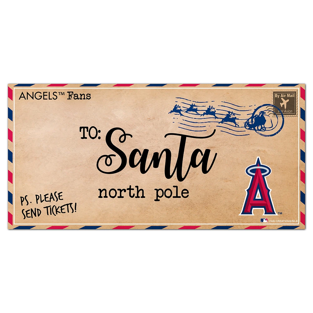 Los Angeles Angels 6'' x 12'' Letter to Santa Sign