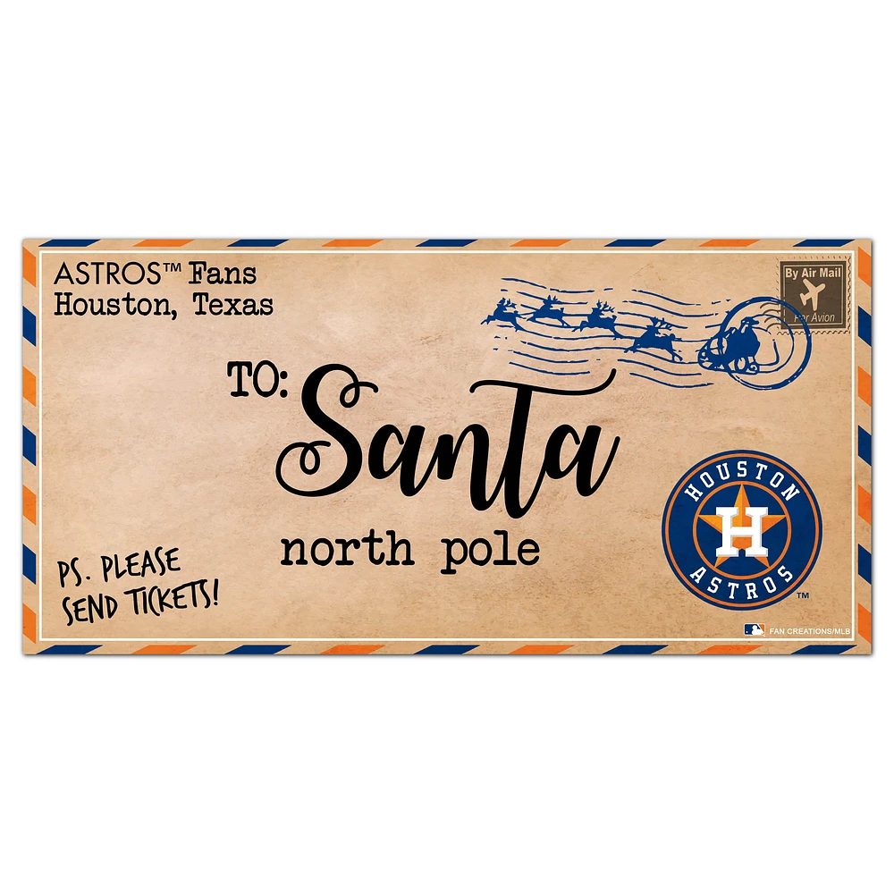 Houston Astros 6'' x 12'' Letter to Santa Sign