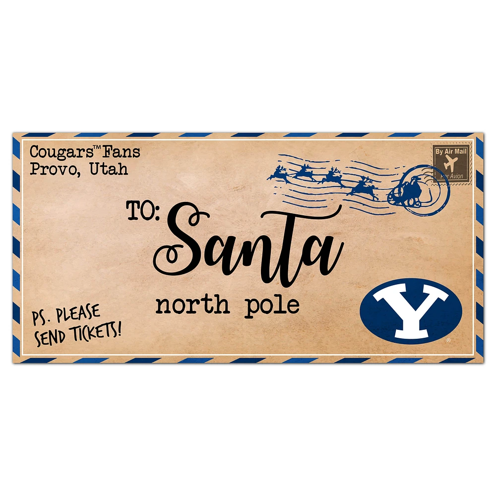 BYU Cougars 6'' x 12'' Letter to Santa Sign