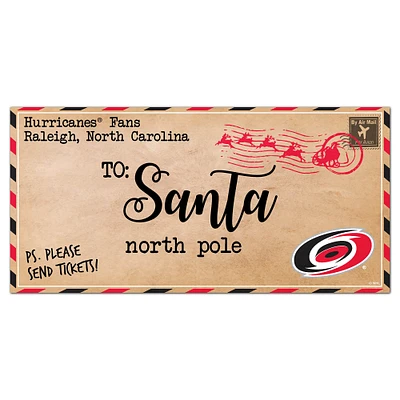 Carolina Hurricanes 6'' x 12'' Letter to Santa Sign