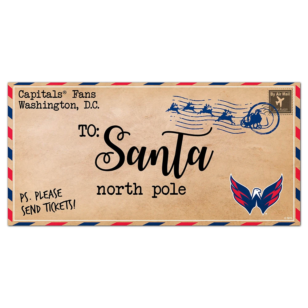 Washington Capitals 6'' x 12'' Letter to Santa Sign