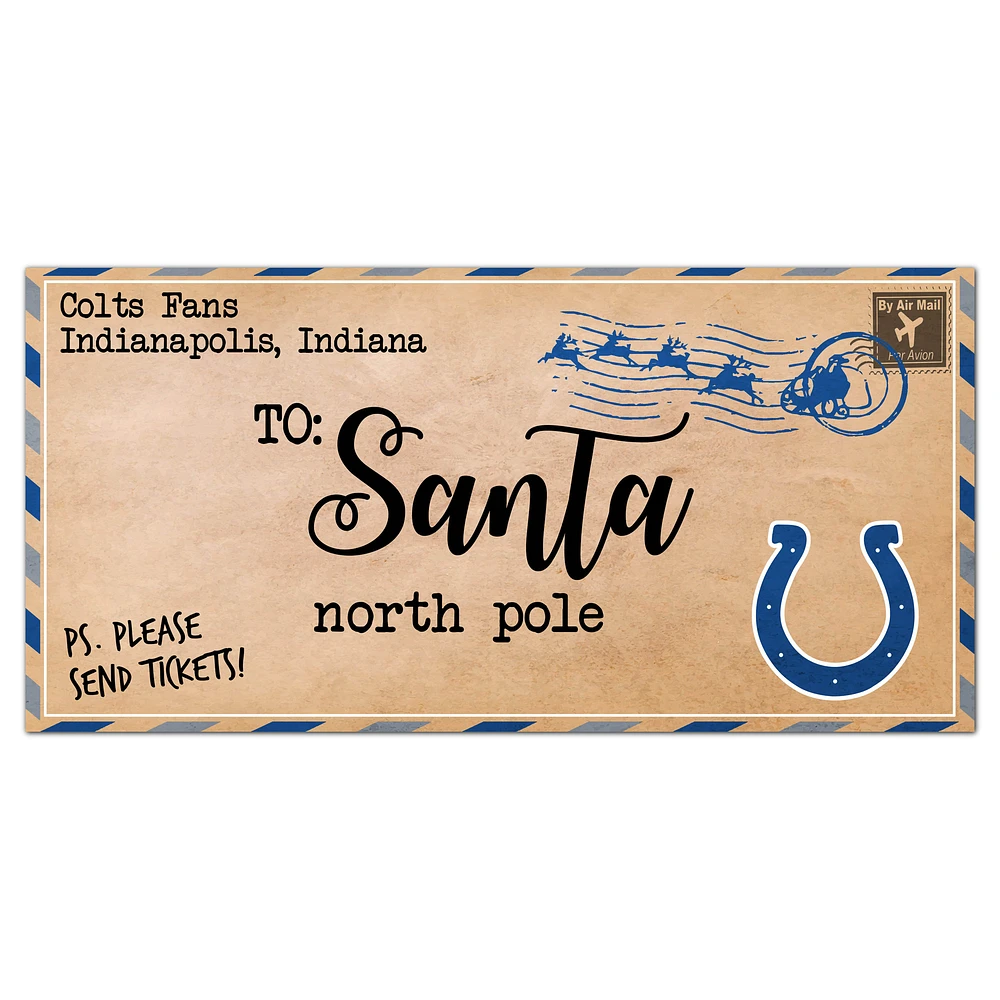 Indianapolis Colts 6'' x 12'' Letter to Santa Sign