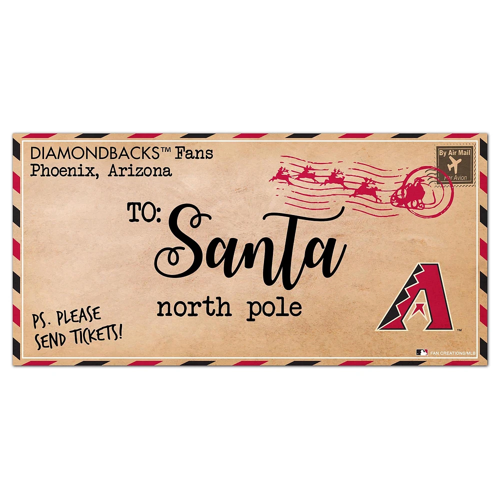 Arizona Diamondbacks 6'' x 12'' Letter to Santa Sign