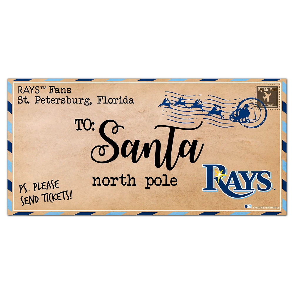 Tampa Bay Rays 6'' x 12'' Letter to Santa Sign