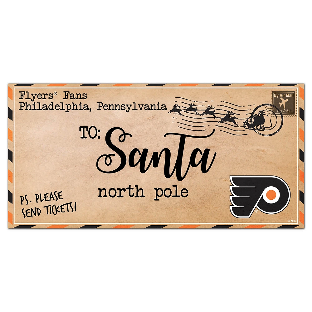 Philadelphia Flyers 6'' x 12'' Letter to Santa Sign