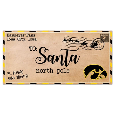 Iowa Hawkeyes 6'' x 12'' Letter to Santa Sign