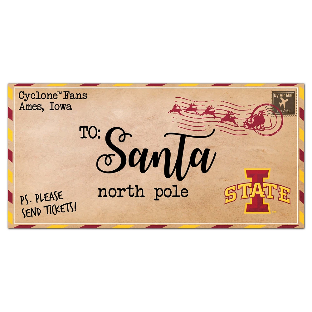 Iowa State Cyclones 6'' x 12'' Letter to Santa Sign