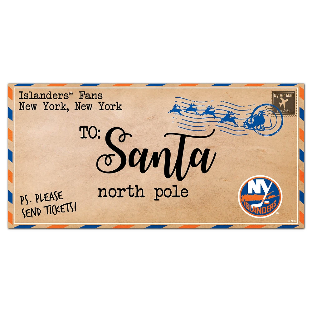 New York Islanders 6'' x 12'' Letter to Santa Sign