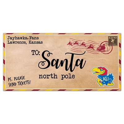 Kansas Jayhawks 6'' x 12'' Letter to Santa Sign