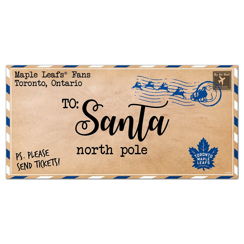 Toronto Maple Leafs 6'' x 12'' Letter to Santa Sign