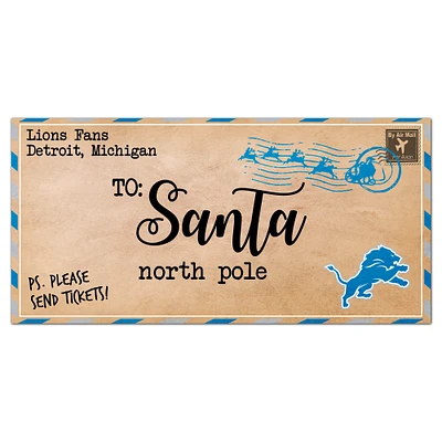 Detroit Lions 6'' x 12'' Letter to Santa Sign