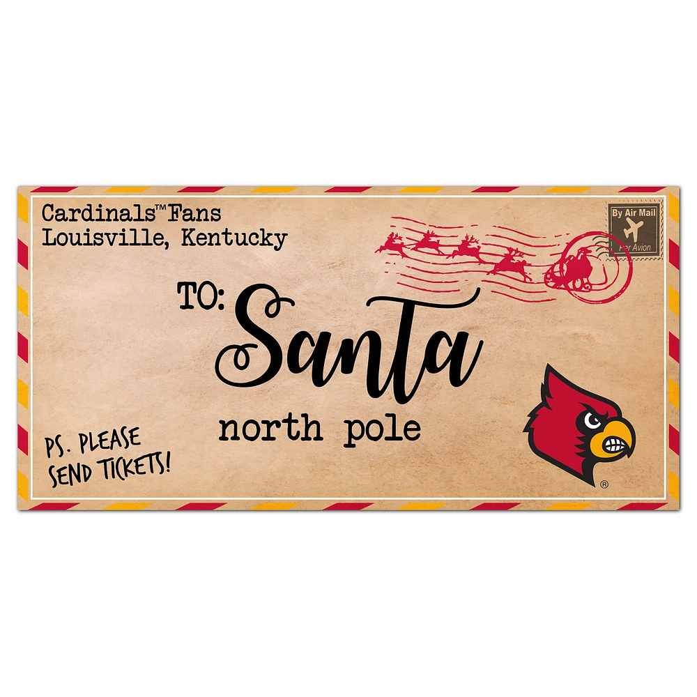 Louisville Cardinals 6'' x 12'' Letter to Santa Sign