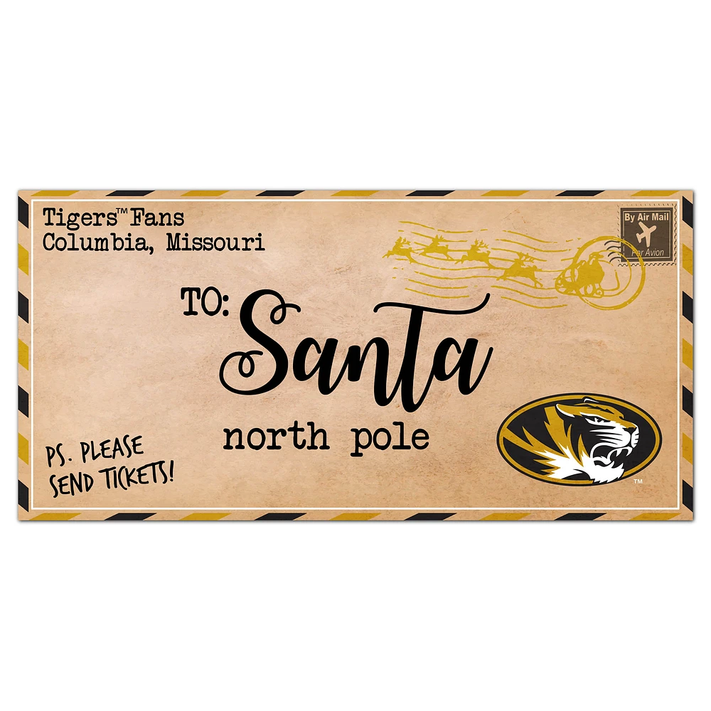 Missouri Tigers 6'' x 12'' Letter to Santa Sign
