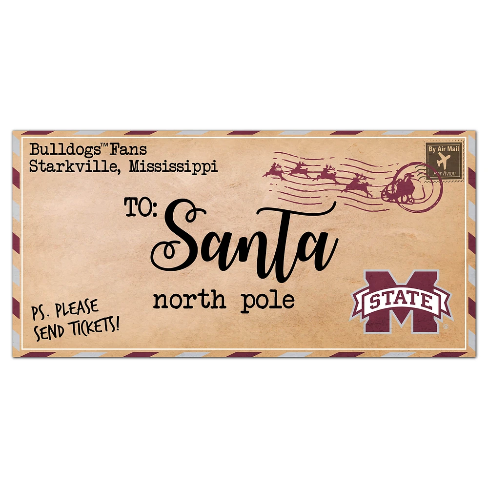 Mississippi State Bulldogs 6'' x 12'' Letter to Santa Sign