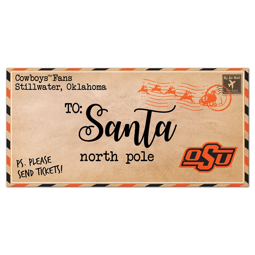 Oklahoma State Cowboys 6'' x 12'' Letter to Santa Sign