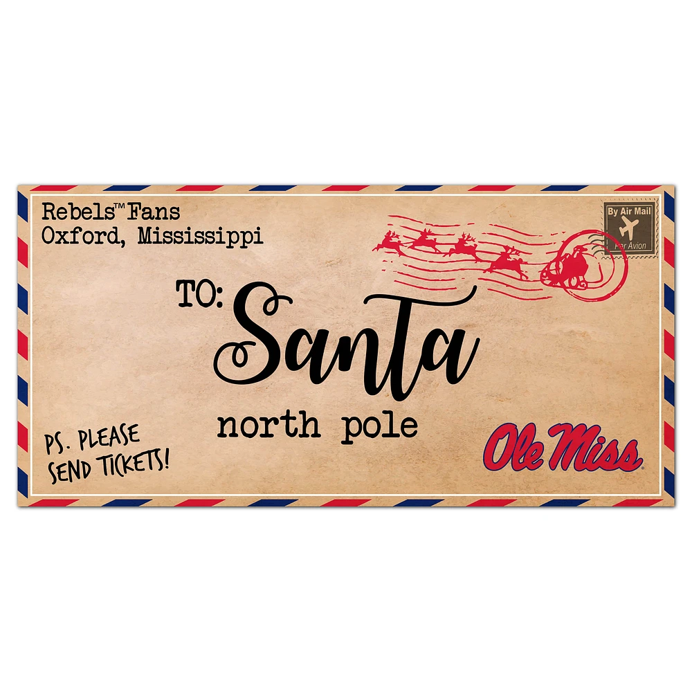 Ole Miss Rebels 6'' x 12'' Letter to Santa Sign