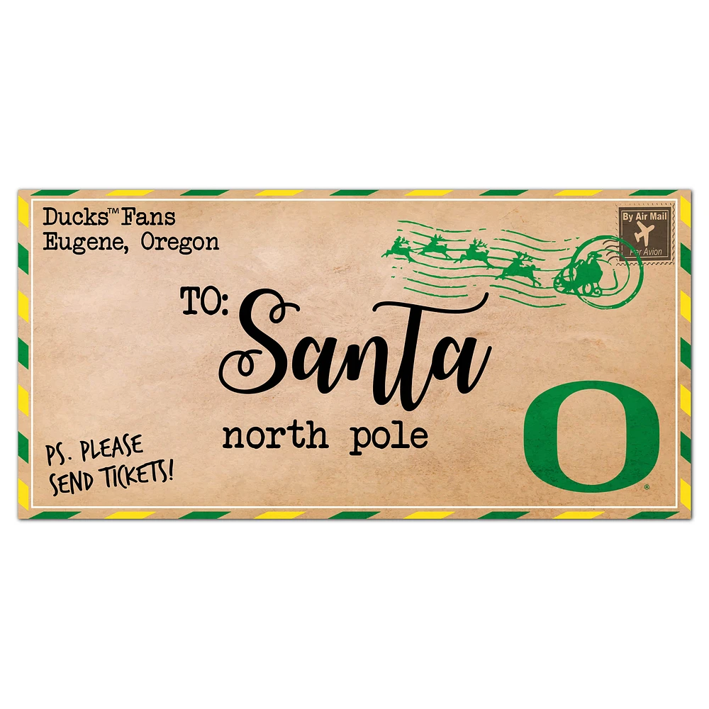Oregon Ducks 6'' x 12'' Letter to Santa Sign