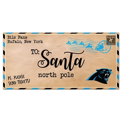 Carolina Panthers 6'' x 12'' Letter to Santa Sign