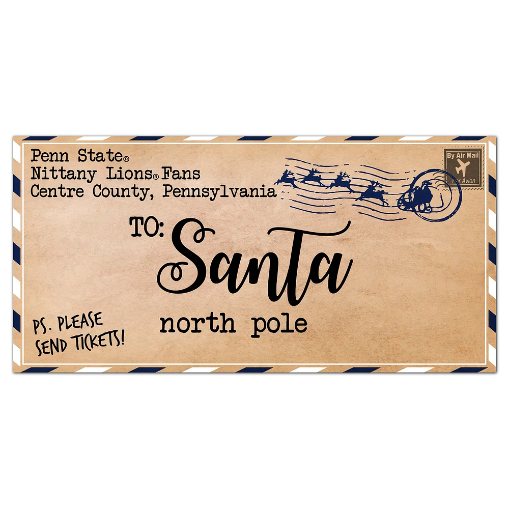 Penn State Nittany Lions 6'' x 12'' Letter to Santa Sign