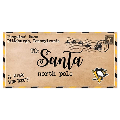 Pittsburgh Penguins 6'' x 12'' Letter to Santa Sign