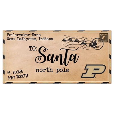 Purdue Boilermakers 6'' x 12'' Letter to Santa Sign